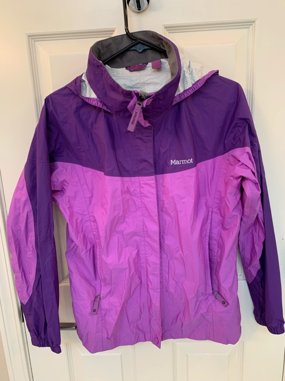 Marmot Girls' Two-Tone Purple Rain Jacket